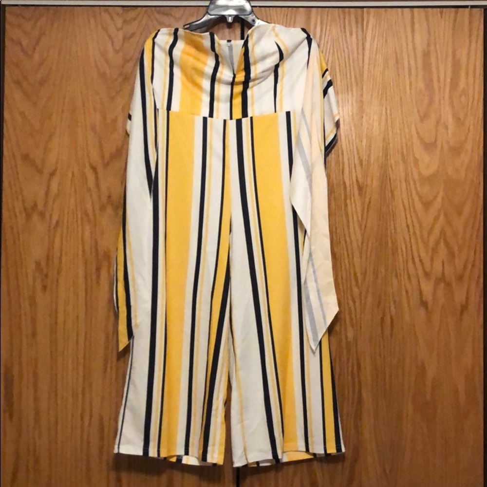 Black, white, yellow jumpsuit